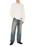 Figure View - Click To Enlarge - HELMUT LANG - Destroyed Cotton Crewneck Sweater