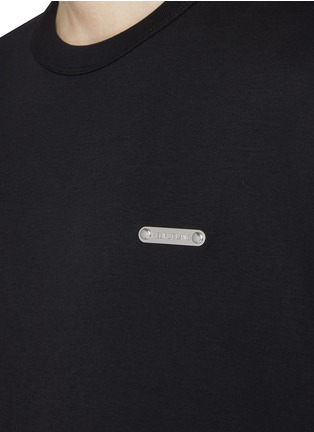  - HELMUT LANG - Metal Logo Crewneck Cotton T-Shirt