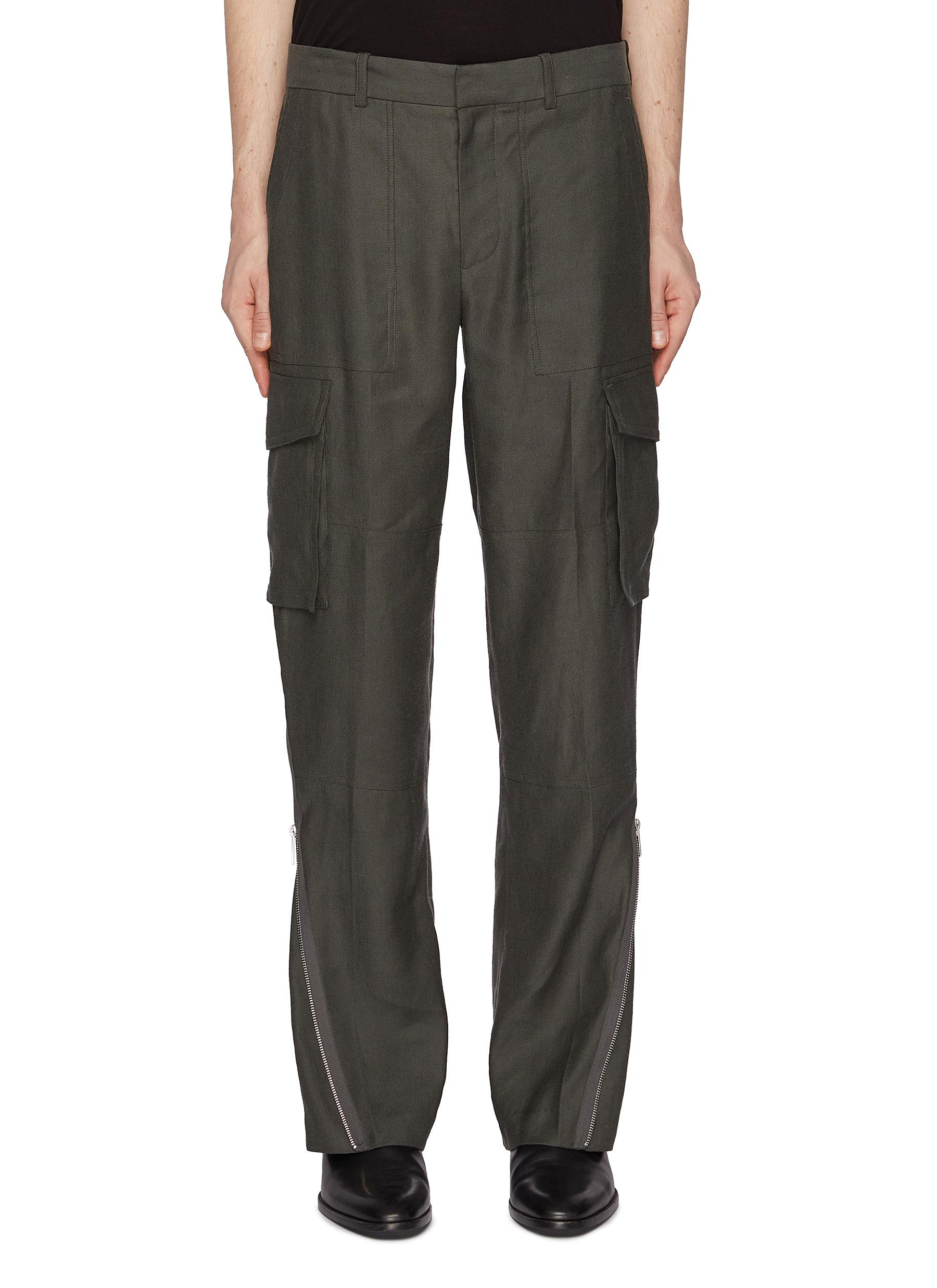 Mens side zip pants store
