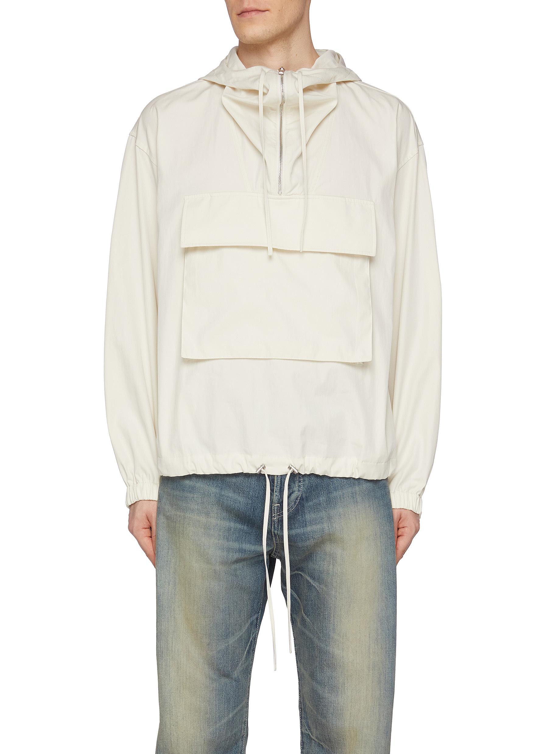 HELMUT LANG Gusset Collar Hoodie Men Lane Crawford