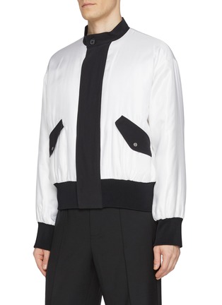 Detail View - Click To Enlarge - HELMUT LANG - Double Layer Silk Bomber Jacket