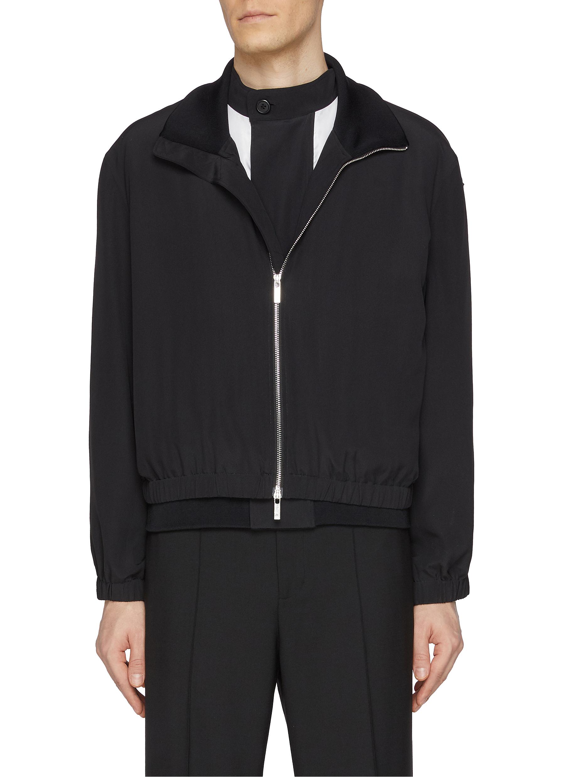 HELMUT LANG Double Layer Silk Bomber Jacket Men Lane Crawford
