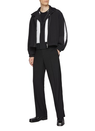 Figure View - Click To Enlarge - HELMUT LANG - Double Layer Silk Bomber Jacket