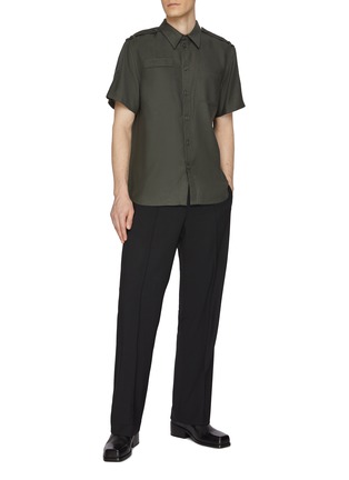Figure View - Click To Enlarge - HELMUT LANG - Epaulette Shirt