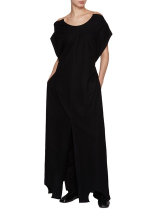 Figure View - Click To Enlarge - SETCHU - Makimono Cashmere Cotton Dress
