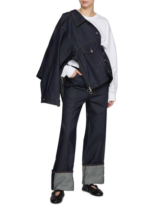 Figure View - Click To Enlarge - SETCHU - Origami Cotton Long Sleeve T-shirt