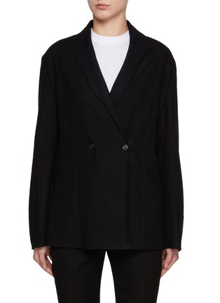 Main View - Click To Enlarge - SETCHU - Slim Double Breasted Cashmere Cotton Blazer