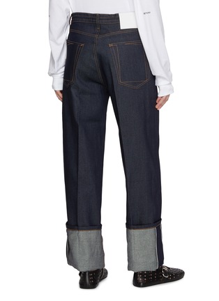 Back View - Click To Enlarge - SETCHU - Paper Denim Wide Leg Jeans