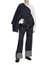 Figure View - Click To Enlarge - SETCHU - Paper Denim Wide Leg Jeans