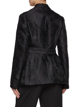 Back View - Click To Enlarge - SETCHU - Travel Belted Single Breasted Silk Wool Blazer