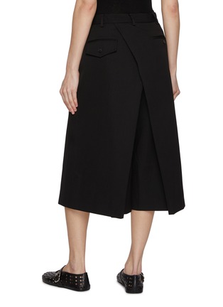 Back View - Click To Enlarge - SETCHU - Hakama Pleated Gabardine Shorts