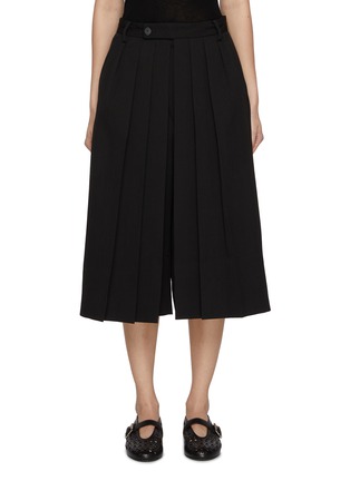 Main View - Click To Enlarge - SETCHU - Hakama Pleated Gabardine Shorts