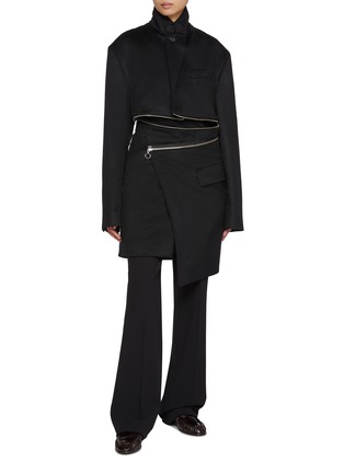 Figure View - Click To Enlarge - SETCHU - Double Zip Cashmere Coat