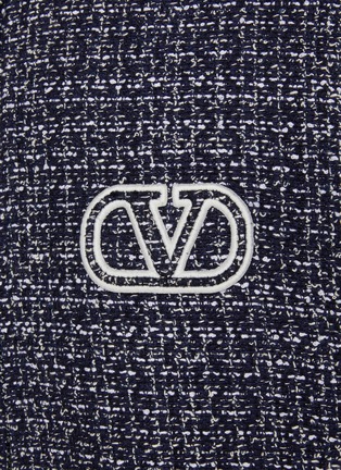  - VALENTINO GARAVANI - Tweed Panel V Logo Varsity Jacket