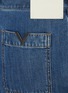  - VALENTINO GARAVANI - V Back Pocket Medium Wash Denim Shorts