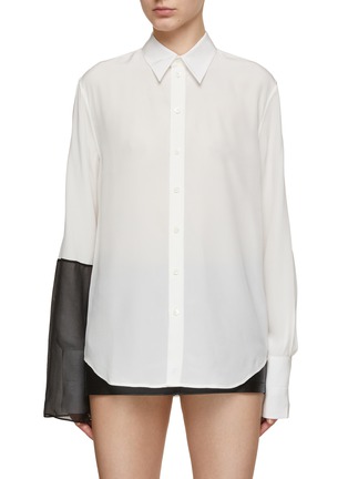 Main View - Click To Enlarge - HELMUT LANG - Colour Block Button Up Shirt