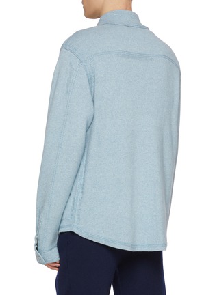 Back View - Click To Enlarge - BARRIE - Distressed Cashmere Cotton Shirt Jacket
