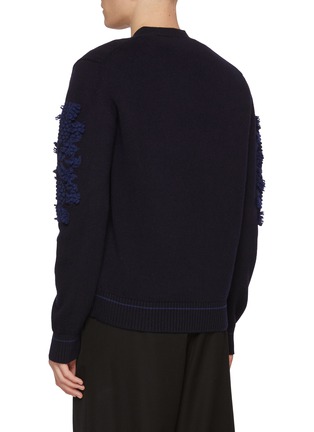 Back View - Click To Enlarge - BARRIE - Floral Intarsia Cashmere Cardigan