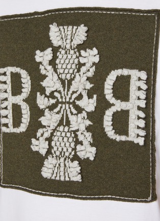  - BARRIE - BB Cashmere Logo Patch Cotton T-Shirt
