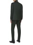 Back View - Click To Enlarge - RING JACKET - Single Breasted Notch Lapel Wool Suit
