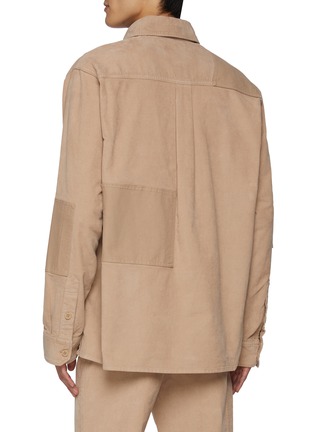 Back View - Click To Enlarge - JW ANDERSON - Patchwork Flap Pocket Corduroy Overshirt