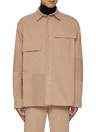 Main View - Click To Enlarge - JW ANDERSON - Patchwork Flap Pocket Corduroy Overshirt