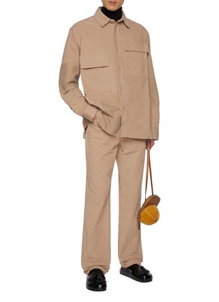 Figure View - Click To Enlarge - JW ANDERSON - Patchwork Flap Pocket Corduroy Overshirt