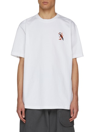 JW ANDERSON | Puffin Anchor Embroidery Logo Cotton T-Shirt
