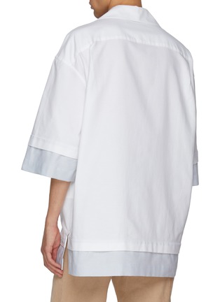 Back View - Click To Enlarge - JW ANDERSON - Double Layer Cotton Shirt