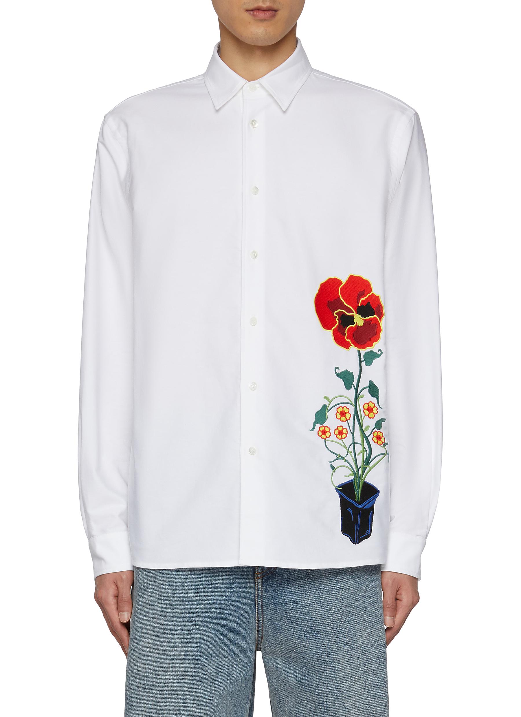 Embroidered oxford shirt cheap
