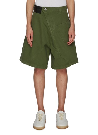 Main View - Click To Enlarge - JW ANDERSON - Twisted Detail Cotton Workwear Shorts