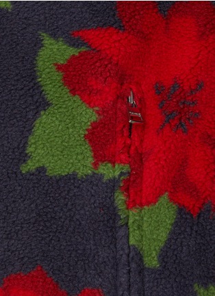  - JW ANDERSON - Hooded Zip Up Poinsettia Fleece Jacket