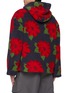 Back View - Click To Enlarge - JW ANDERSON - Hooded Zip Up Poinsettia Fleece Jacket