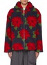 Main View - Click To Enlarge - JW ANDERSON - Hooded Zip Up Poinsettia Fleece Jacket
