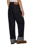 Back View - Click To Enlarge - JW ANDERSON - Turn Up Workwear Dark Washed Jeans