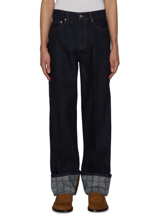Main View - Click To Enlarge - JW ANDERSON - Turn Up Workwear Dark Washed Jeans