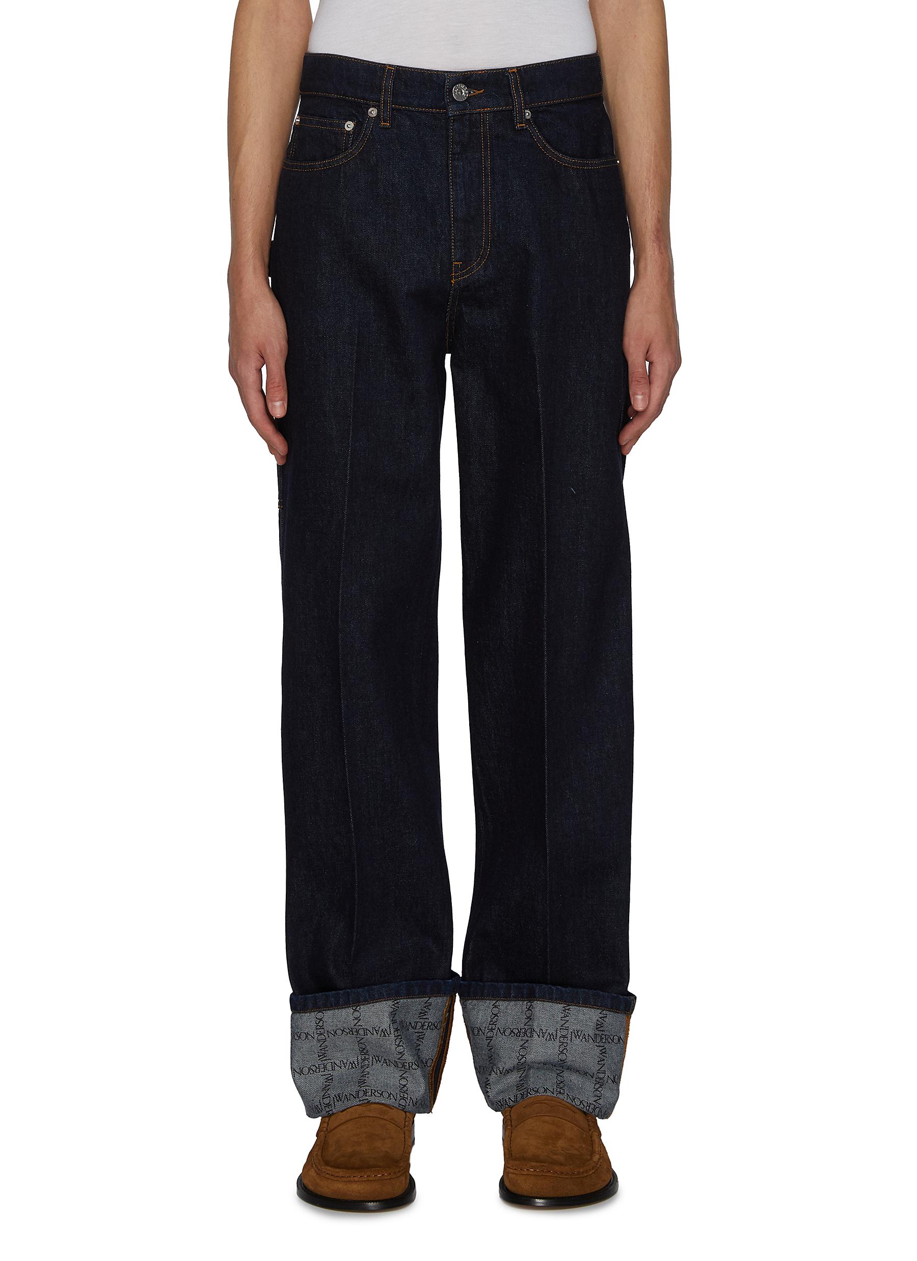 JW ANDERSON | Turn Up Workwear Dark Washed Jeans | Men | Lane Crawford