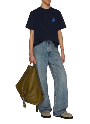 Figure View - Click To Enlarge - JW ANDERSON - Anchor Patchwork Logo Cotton T-Shirt