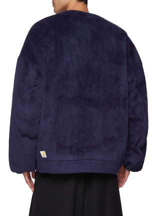 Back View - Click To Enlarge - JW ANDERSON - Oversized Asymmetrical Fleece Cardigan