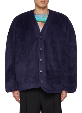 JW ANDERSON | Oversized Asymmetrical Fleece Cardigan