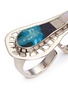 Detail View - Click To Enlarge - NIIN - 'Yin Teardrop' precious stone brass two finger ring