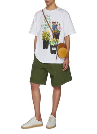 Figure View - Click To Enlarge - JW ANDERSON - Oversized Slogan Print Cotton T-Shirt