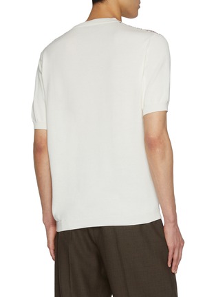 Back View - Click To Enlarge - MISSONI - Raschel Insert Cotton T-Shirt