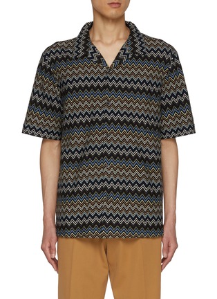 Main View - Click To Enlarge - MISSONI - Raschel Zig Zag Cotton Shirt