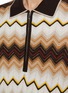  - MISSONI - Zigzag Zip Up Cotton Wool Polo