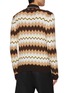 Back View - Click To Enlarge - MISSONI - Zigzag Zip Up Cotton Wool Polo