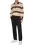 Figure View - Click To Enlarge - MISSONI - Zigzag Zip Up Cotton Wool Polo
