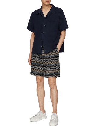 Figure View - Click To Enlarge - MISSONI - Raschel Zigzag Cotton Shorts