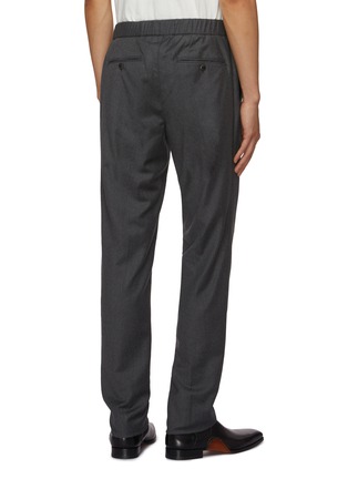 Back View - Click To Enlarge - BRIONI - Melbourne Drawstring Waist Wool Jogger Pants