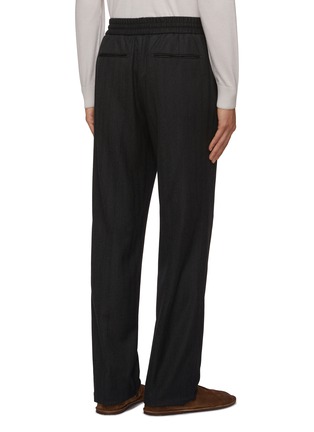 Back View - Click To Enlarge - BRIONI - Asolo 180S Herringbone Wool Jogger Pants